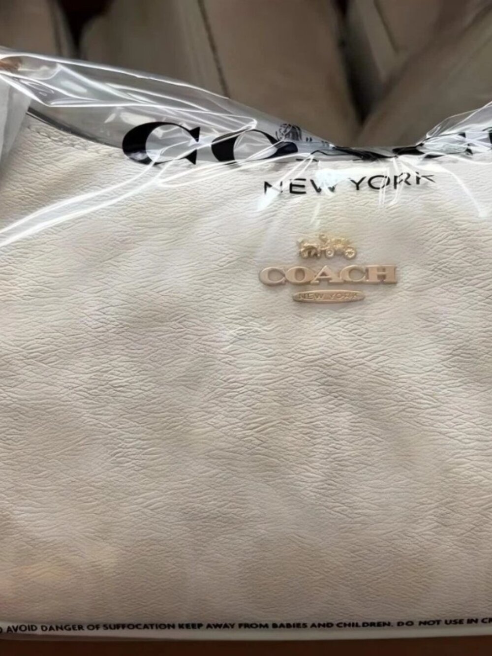 COACH Teri Shoulder Bag In Signature Canvas White/Chalk, Only unpacked, not used